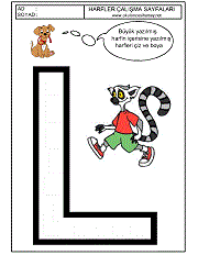 n harfi çizgi çalışması